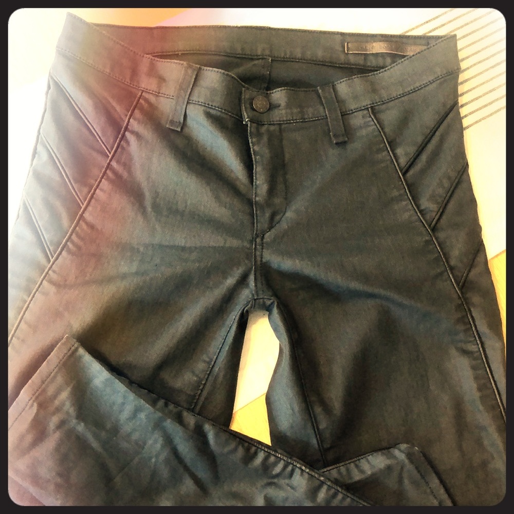 Rag & Bone Coated black skinny jeans